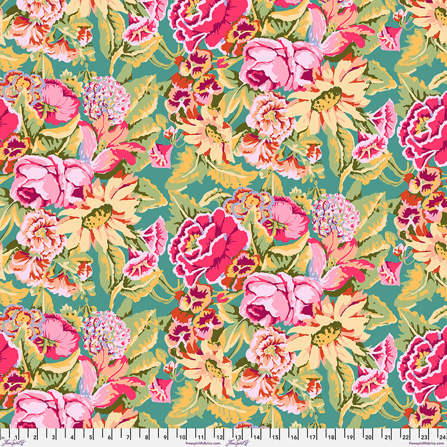 Kaffe Fassett - From the Archives - Floral Dance - Pink Stoff Free Spirit