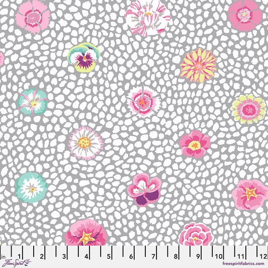 Kaffe Fassett - Guinea Flower Grey Stoff Free Spirit