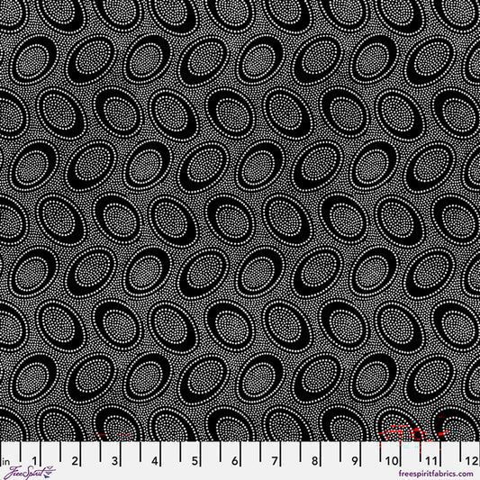 Kaffe Fassett - Aboriginal Dot Black - Kollektion August 2026 Stoff Free Spirit