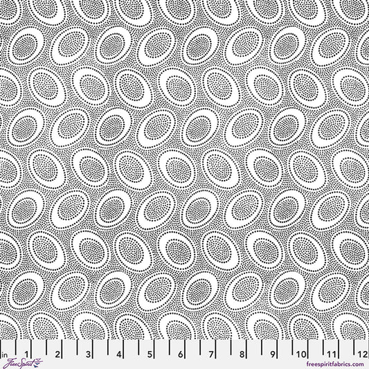 Kaffe Fassett - Aboriginal Dot White - Kollektion August 2026 Stoff Free Spirit