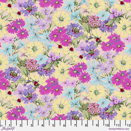 Nation of Flowers - Martha Negley - Prairie Wildflowers - Lavender Stoff Free Spirit