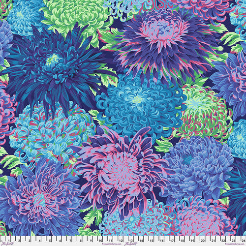 Kaffe Fassett Japanese Chrysanthemum – Blue – Classics