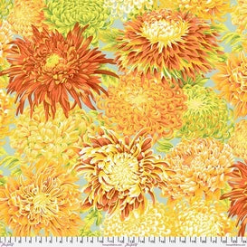 Kaffe Fassett - Japanese Chrysanthemum – Yellow - Classics Stoff Free Spirit