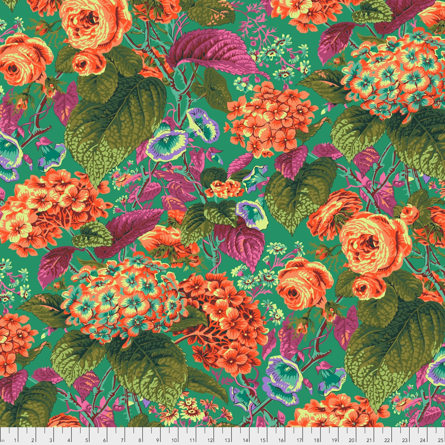 Kaffe Fassett - Rose & Hydrangea Green - Stash Stoff Free Spirit