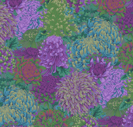 Kaffe Fassett Hokusai’s Mums Green