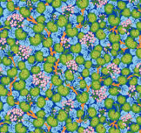 Kaffe Fassett Climbing Geraniums Blue