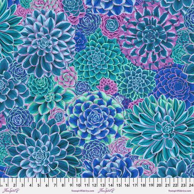 Kaffe Fassett - House Leeks Blue Stoff Free Spirit