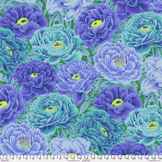 Kaffe Fassett - Tibetan Peony - Blue Stoff Free Spirit