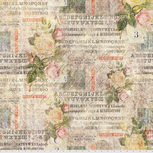 Tim Holtz - Eclectic Elements - Foundations - Rose Parcel Stoff Free Spirit