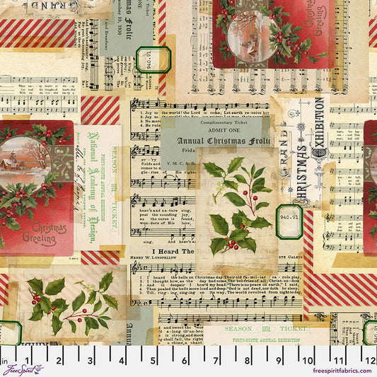 Holidays Past Holiday Collage Multi Stoff Free Spirit