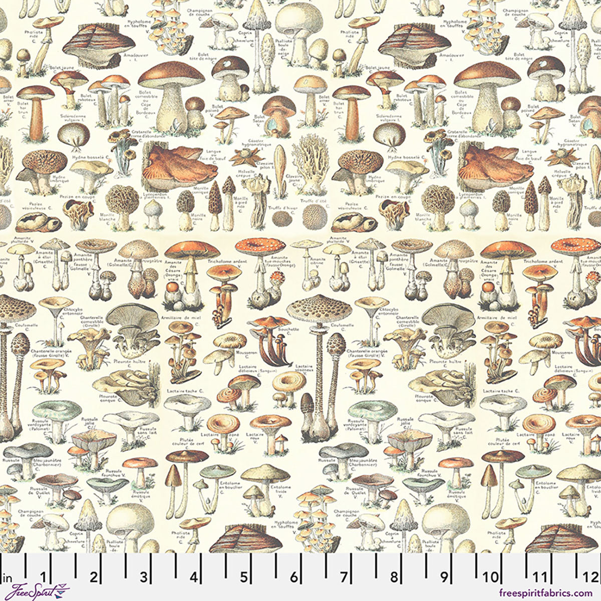 Tim Holtz - Palette Curated - Orange Toadstools - Orange Stoff Free Spirit