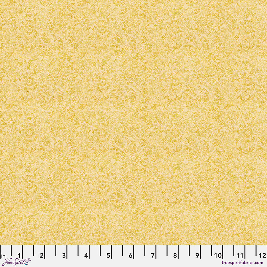 Tim Holtz - Palette Yellow - Yellow Tiny Print Stoff Free Spirit
