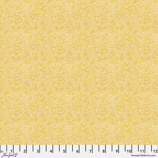 Tim Holtz - Palette Yellow - Yellow Tiny Print Stoff Free Spirit