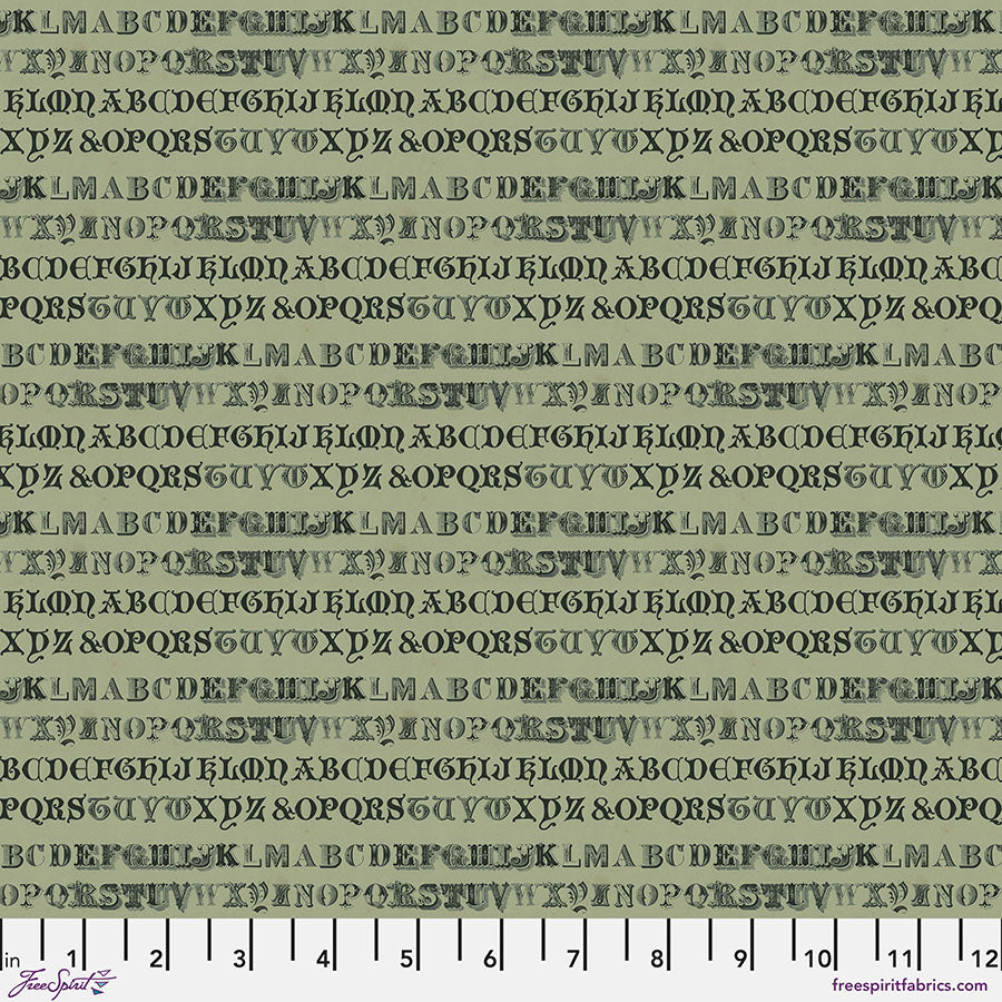 Tim Holtz - Palette Green - Typography Stoff Free Spirit