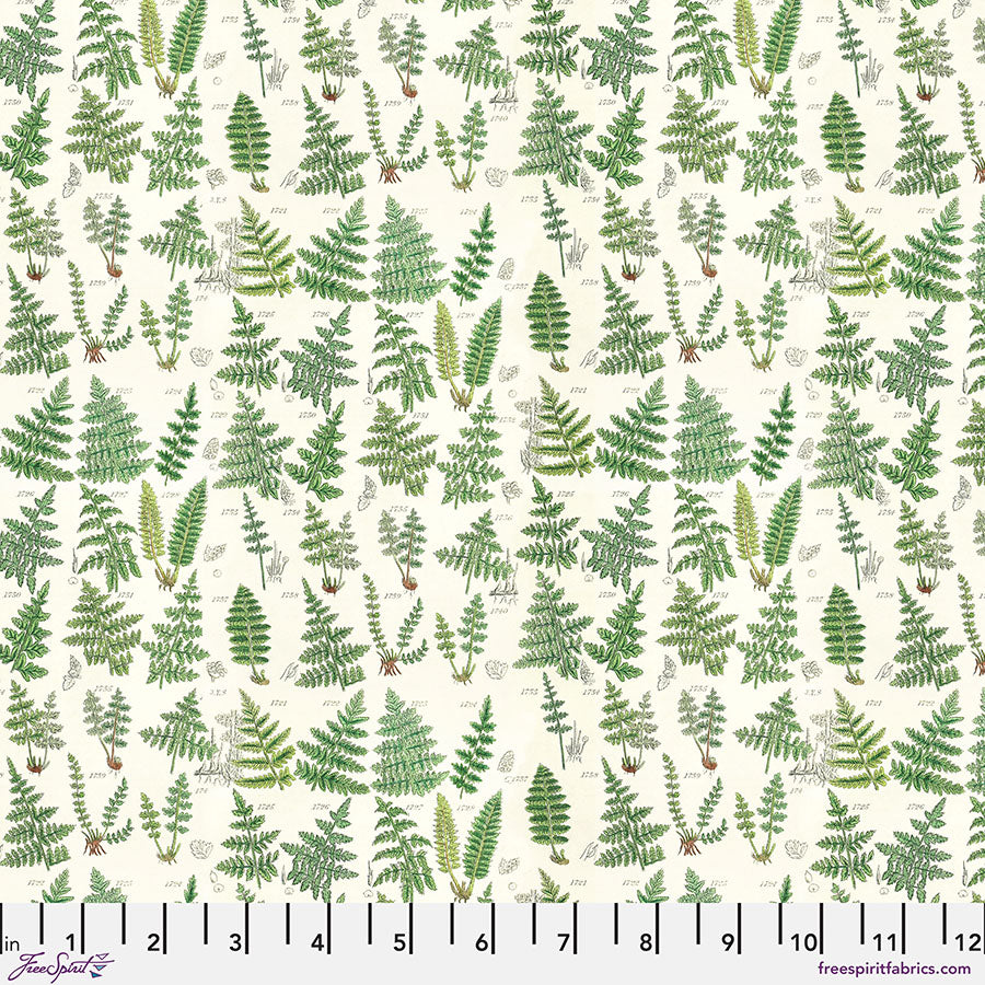 Tim Holtz - Palette Green - Green Ferns Stoff Free Spirit