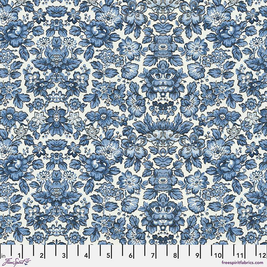 Tim Holtz - Palette Indigo - Wallpaper Stoff Free Spirit