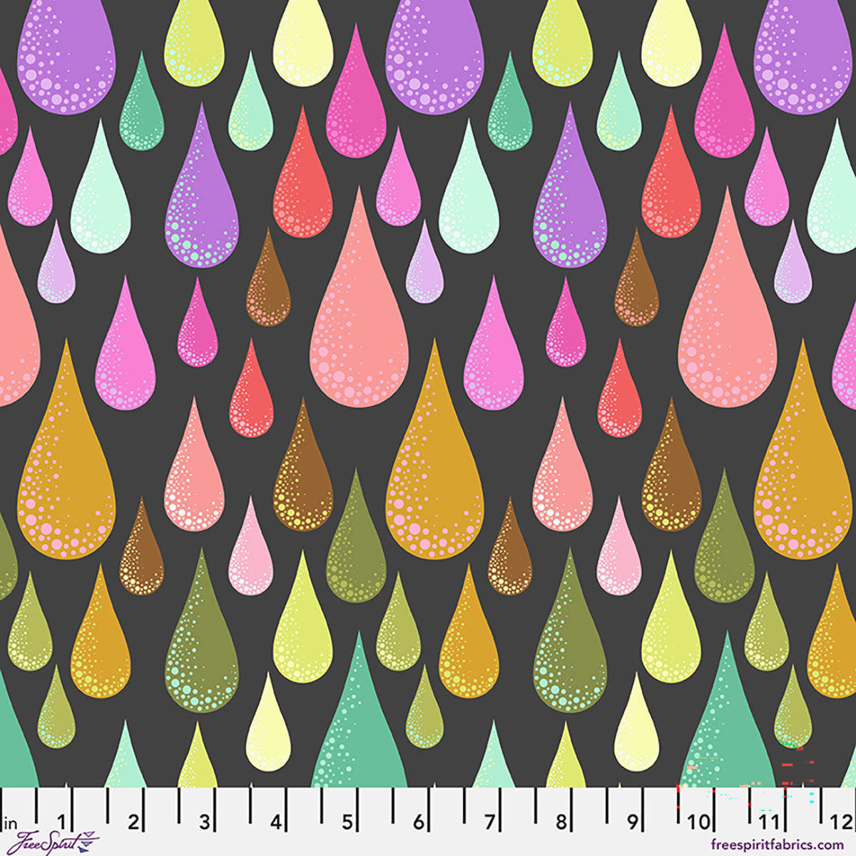 Tula Pink - Prince Charming Déjà Vu - Dew Drops - Licorice Stoff Free Spirit