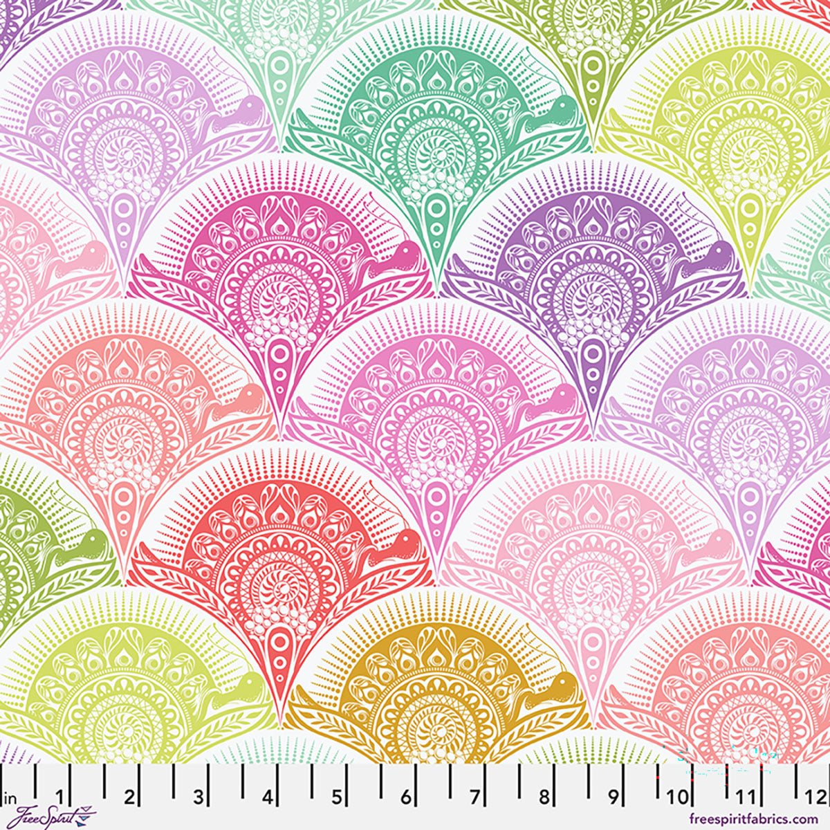 Tula Pink - Prince Charming Déjà Vu - Snail Scallop - Sugar Rush Stoff Free Spirit
