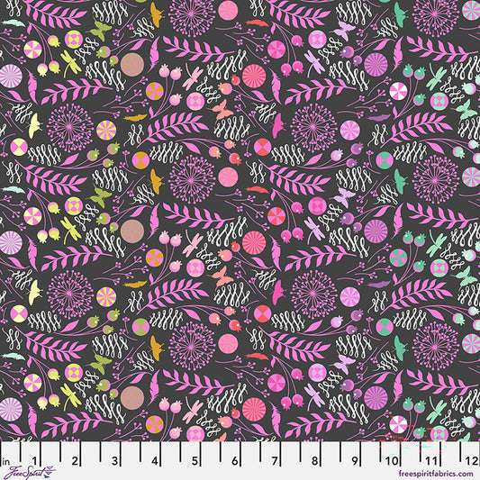 Tula Pink - Prince Charming Déjà Vu - Dandelion - Licorice Stoff Free Spirit