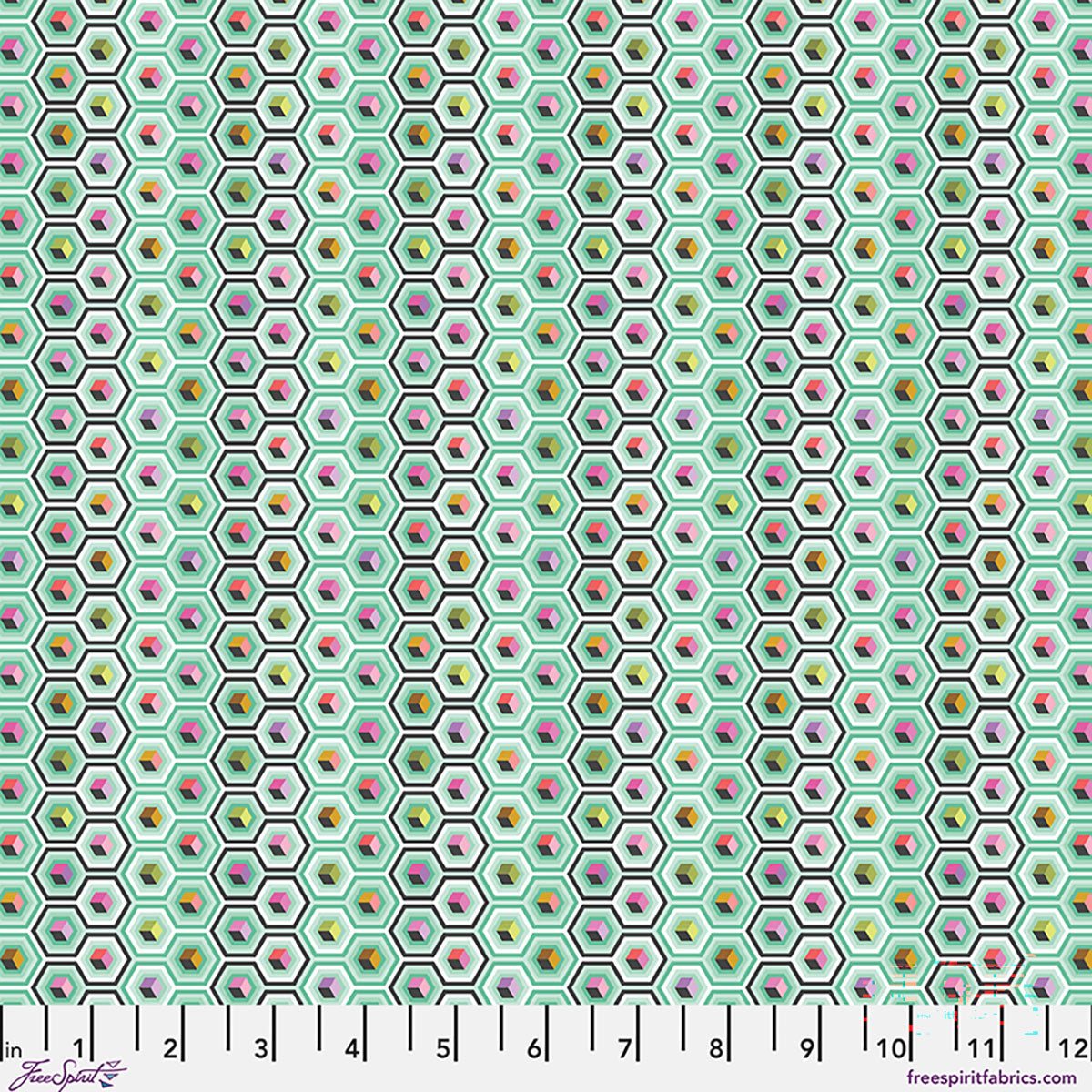 Tula Pink - Prince Charming Déjà Vu - Hex Box - Sweet Mint Stoff Free Spirit