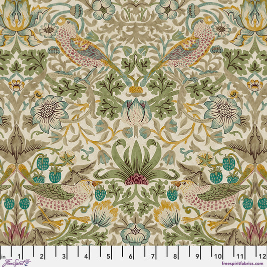 William Morris - Strawberry Thief - Old Gold - Lodden Stoff Free Spirit