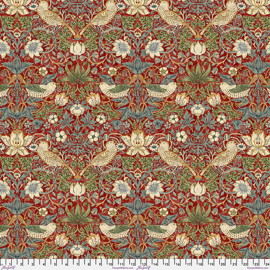 William Morris - Strawberry Thief - Red Stoff Free Spirit