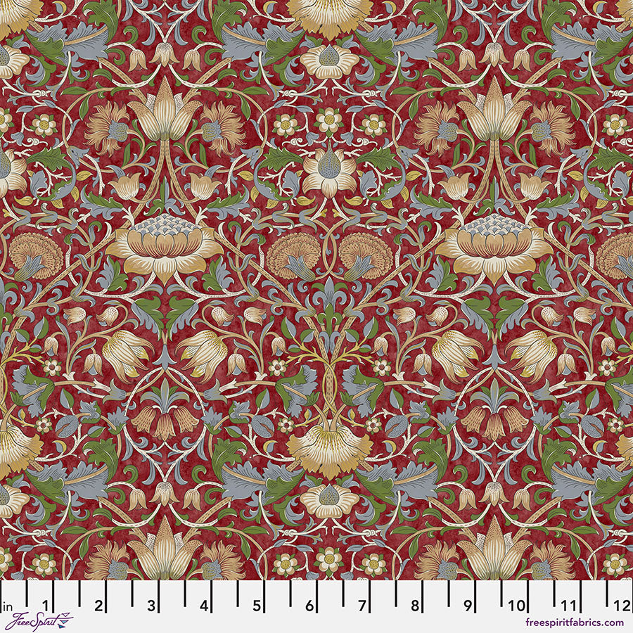 William Morris -SM Wilhelmina - Crimson - The Oxford Holiday Collection Stoff Free Spirit