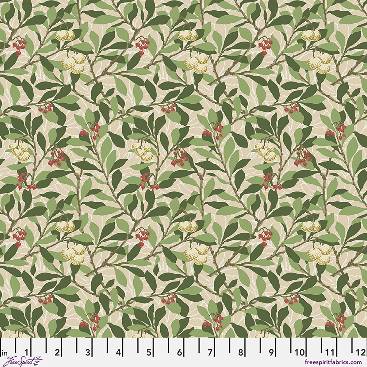 William Morris - Arbutus - Bay - Suffolk Holiday Collection Stoff Free Spirit