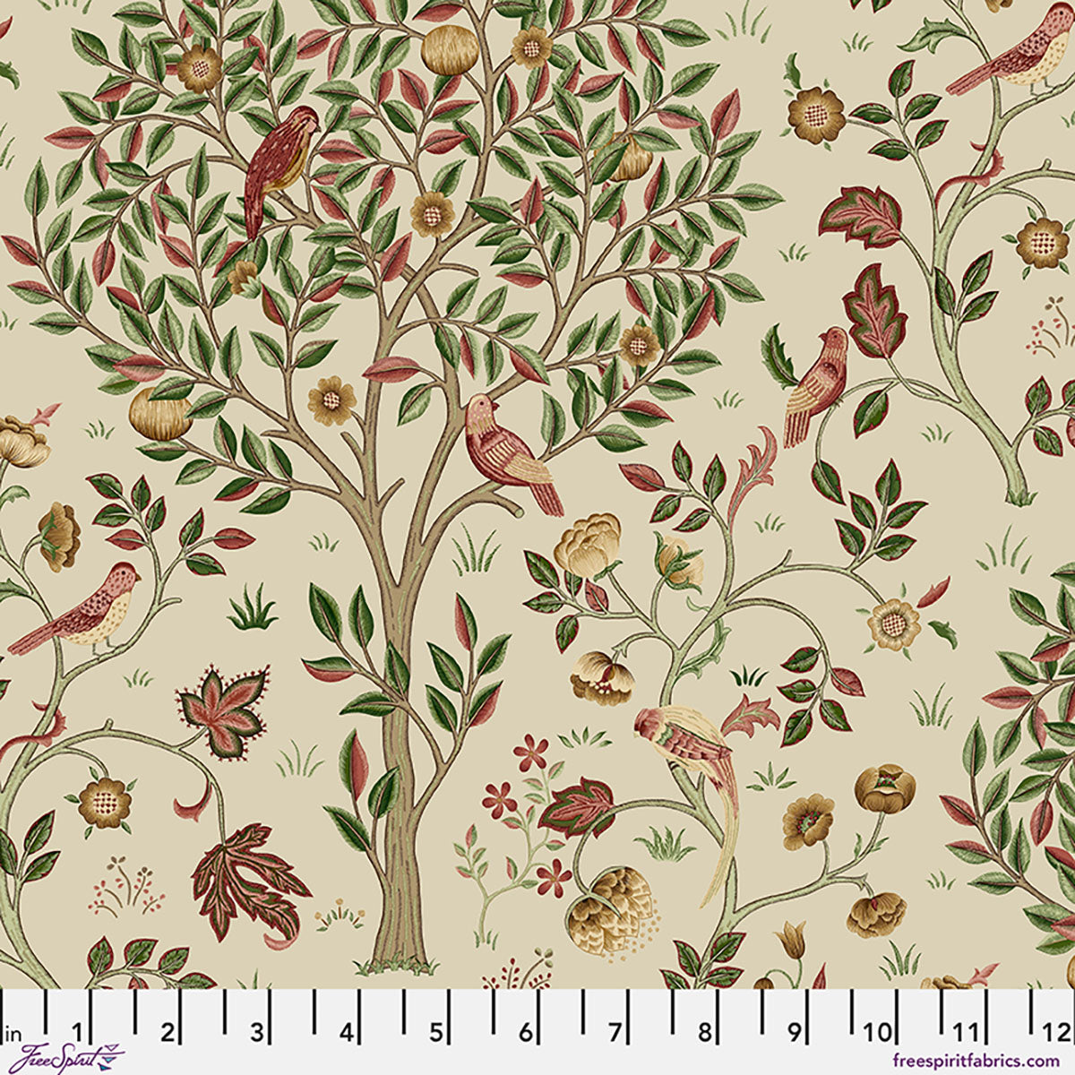 William Morris - Kelmscott Tree - Barbed Berry - Suffolk Holiday Collection Stoff Free Spirit
