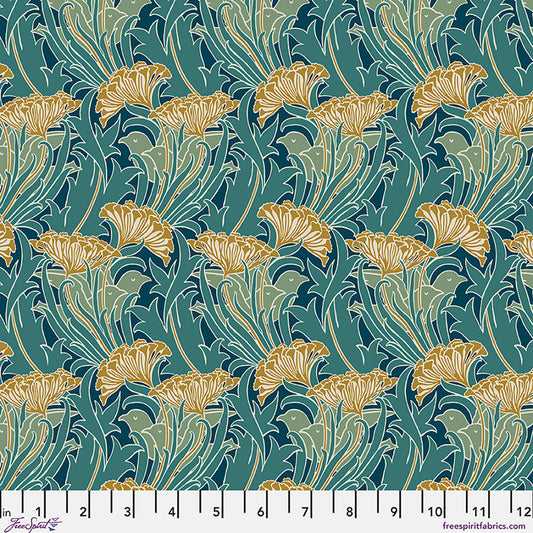 William Morris - LaceFlower - Teal - Lodden Stoff Free Spirit