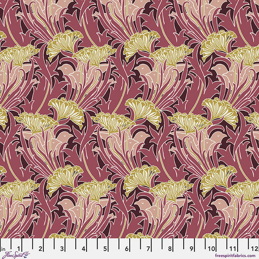 William Morris - LaceFlower - Wine - Lodden Stoff Free Spirit