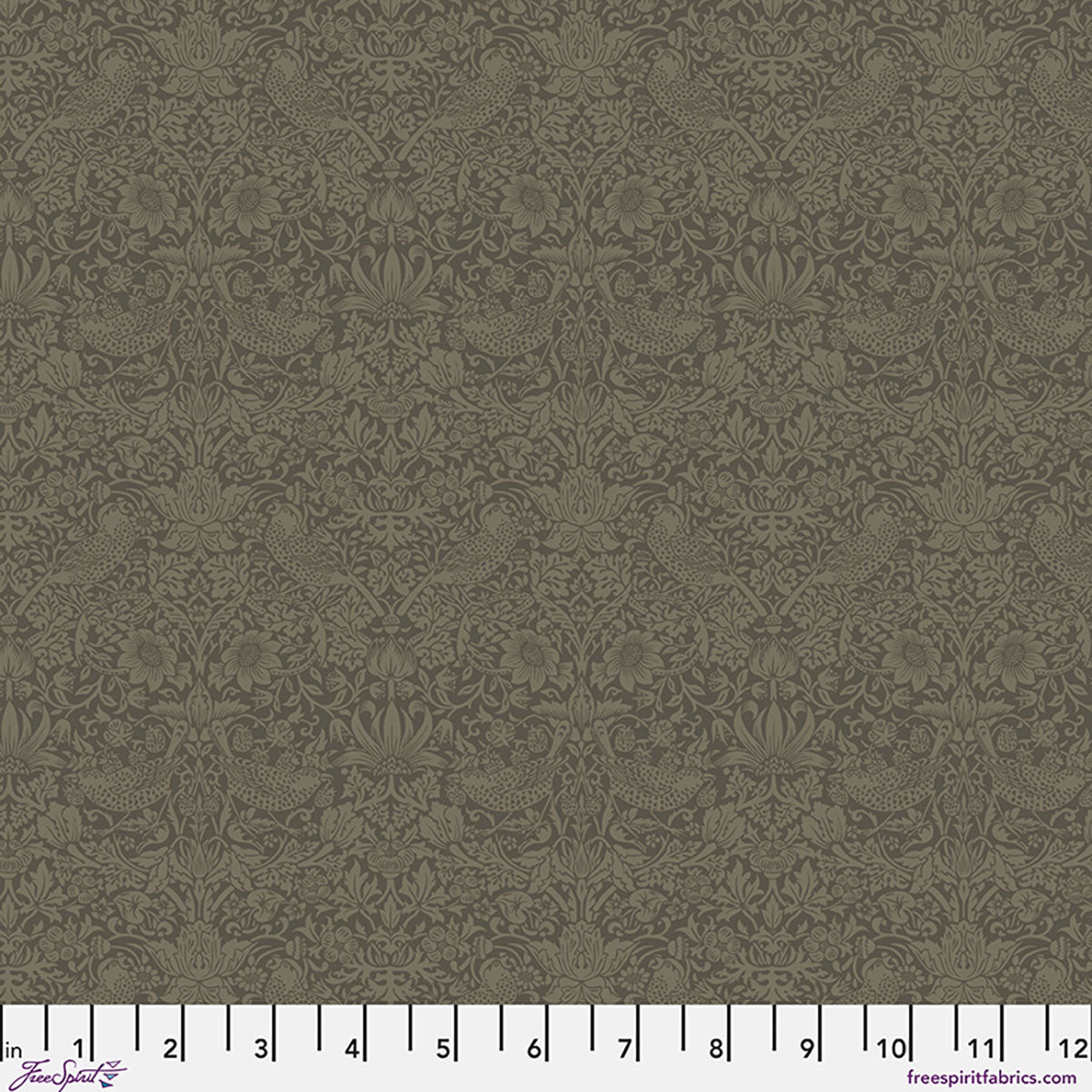 William Morris - Tonal Strawberry Thief - Morris Trellis - The Trellis Palette Stoff Free Spirit