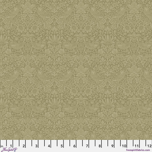 William Morris - Tonal Strawberry Thief - Olive Fruit - The Trellis Palette Stoff Free Spirit