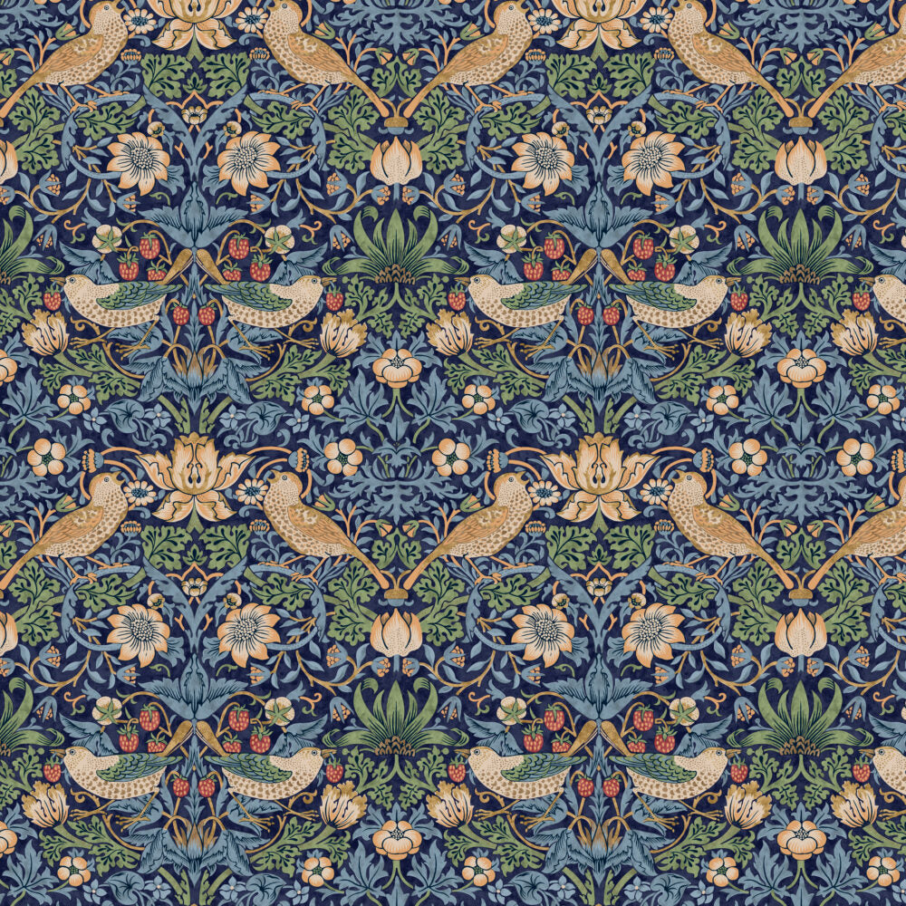 Rückseitenstoff William Morris „Strawberry Thief“