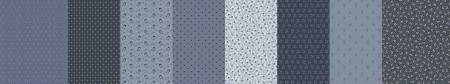 Blue Strip-It - 8 Different Fabric Patterns Stoff Marcus Fabrics