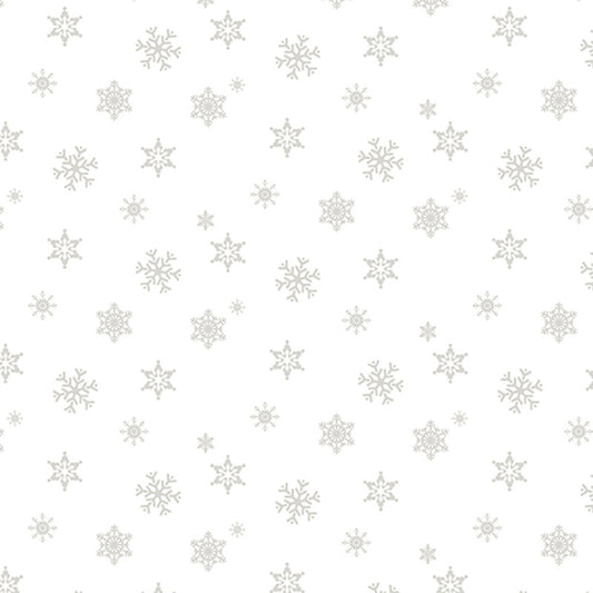 Christmas Wishes Snowflake White-on-White