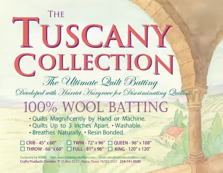 Vliespackung Hobbs Tuscany Wool, Twin Size 72" x 96" (182 cm x 244 cm) Hobbs