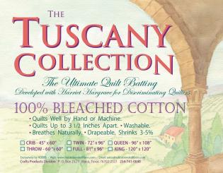 Vliespackung Hobbs Tuscany bleached Cotton, Queen Size 96" x 108" (244 cm x 274 cm)