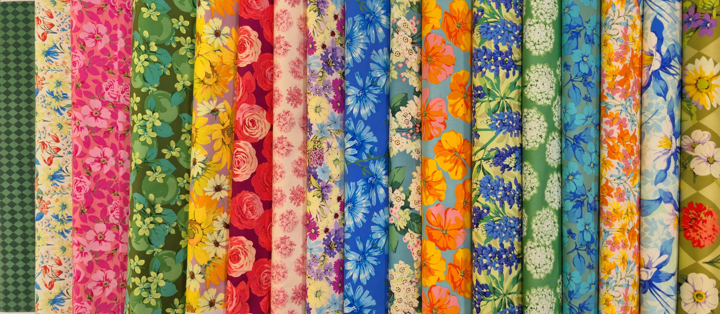 Nation of Flowers by Martha Negley - 17 Fat-Quarter Stoff Quiltwerkstatt Dresden