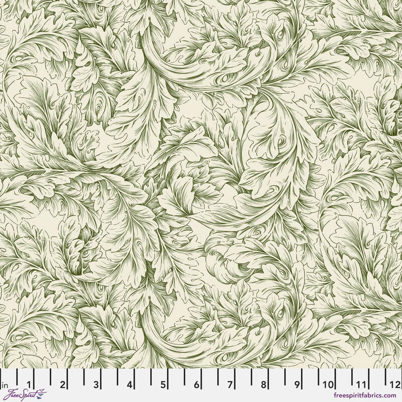William Morris - Acanthus Scroll - Green Stoff Free Spirit