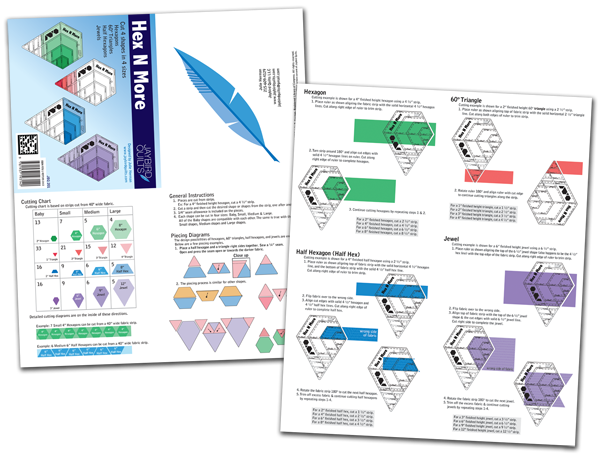 Hex N More Sechseck-Lineal - Hex'N'More Hexagon Ruler - Jaybird Quilts Jaybird Quilts